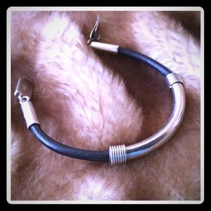 925 STERLING SILVER & LEATHER SEXy BRACELET🧚🏼‍♀️